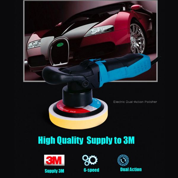 

8mm throw 600w dual action random orbital polisher car boat motorbike c/w 3 pad
