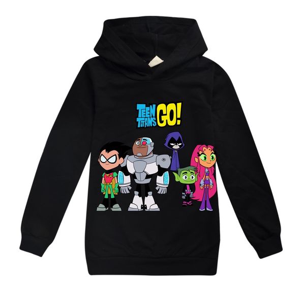 

2-13 years teens titan go clothing children hoodie girls t-shirt fashion boys t shirts boys long sleeve pullover sweater