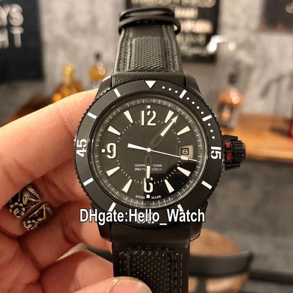 High Version New Master Compressor Extreme Q2018470 2018470 Orologio da uomo automatico con quadrante nero Orologi in pelle PVD in acciaio nero Hello_Watch