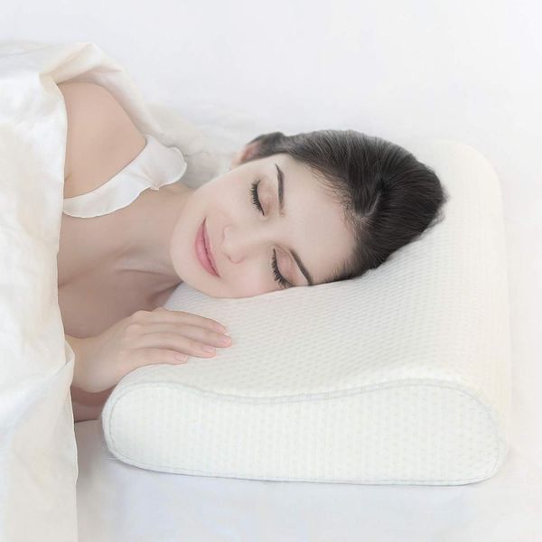 

memory foam pillow sleeping bed pillows contour orthopedic cervical pillow for neck pain and support back stomach side sleepers