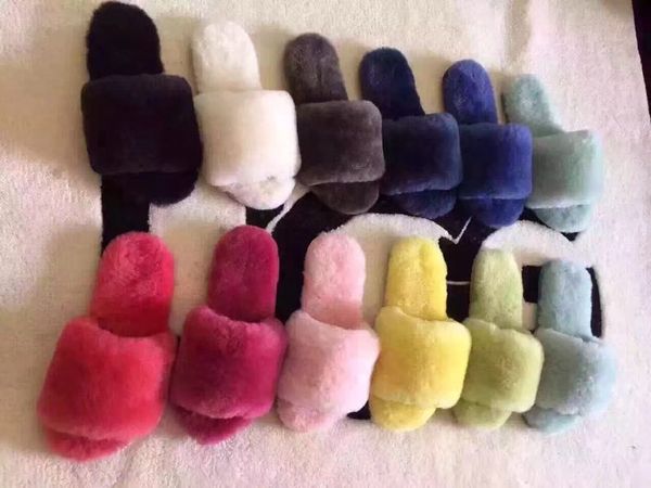

2019 sell classic design aus u goat skin sheepskin warm slippers women snow boots keep warm slipper shoes, Black