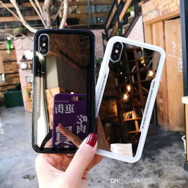 

uk mirror phone cases for iphone xr max 7 8 plus soft tpu protect cover for iphone x 6 6 s 8plus clear girls makeup mirror case capa coque