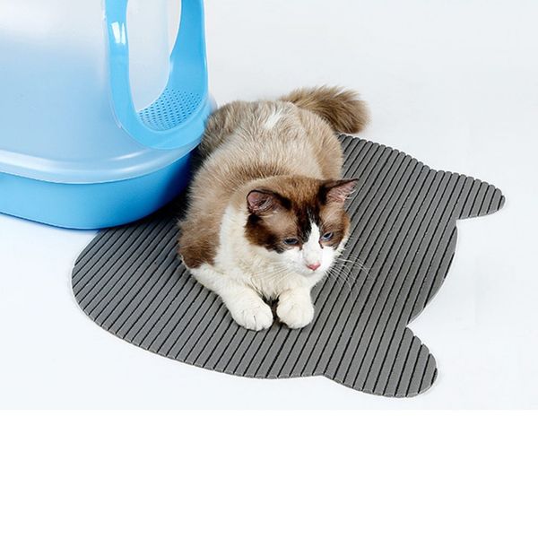 

5mm thick pvc foam cat litter mat stripe gap soft comfortable cat litter out of the boxkeep the floor clean