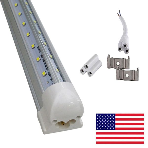 

v-shaped 2ft 3ft 4ft 5ft 6ft 8ft cooler door led tubes t8 integrated led tubes double sides led lights 85-265v shop lighting