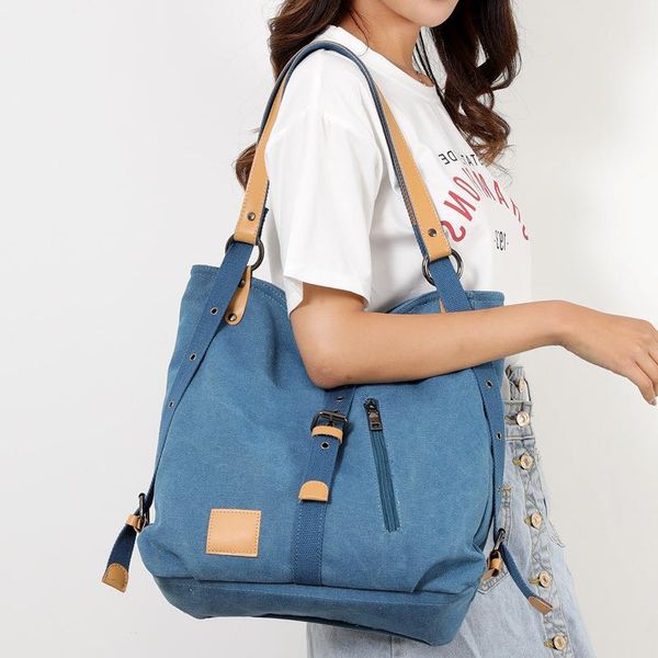 

vintage two way canvas tote bag multifunction large capacity handbag for travel mug88