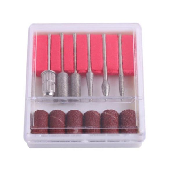 

nail drill bits cuticle cleaner dust drill brush rotary polishing tools, Silver
