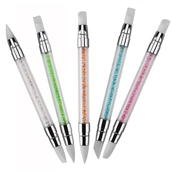 

nail art brush dotting tools double ends nail art sculpture pen silicone carving craft tool