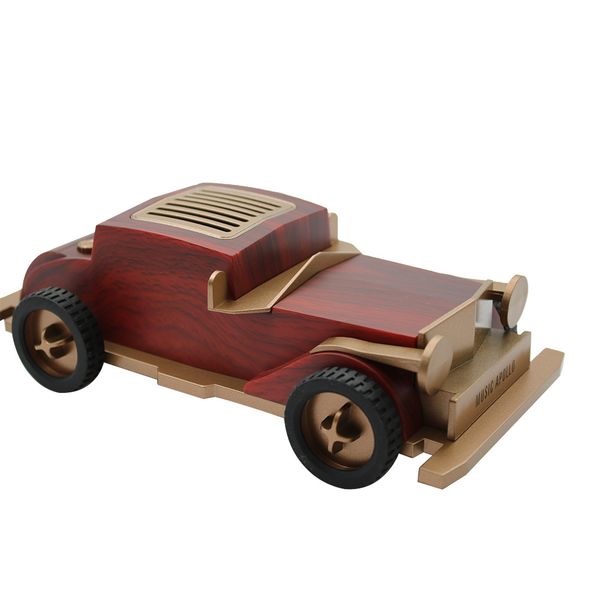 

модель автомобиля игрушки, дерево ретро старинных автомобилей беспроводной динамик bluetooth, с tf карта и u disk interface, для партии kid»