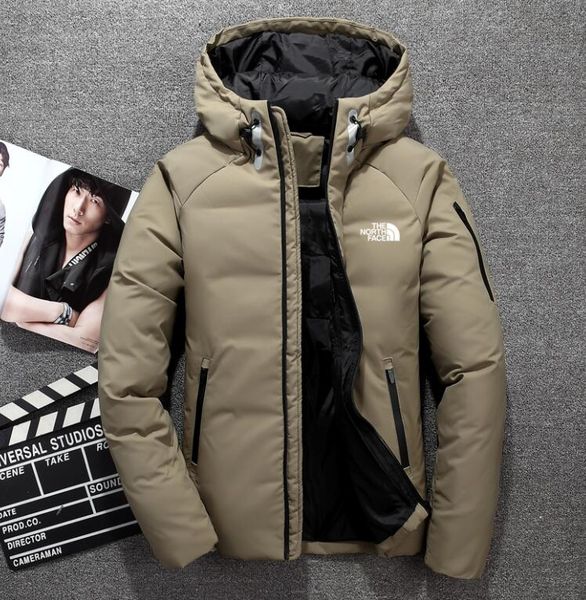 

2018 north 90% white duck thick down jacket men coat male warm brand clothing winter down jacket outerwear face, Black