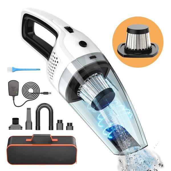 

carzkool handheld vacuum wireless charging vehicle vacuum 4 kpa 12v 120w portable dry and wet suitable for household pet