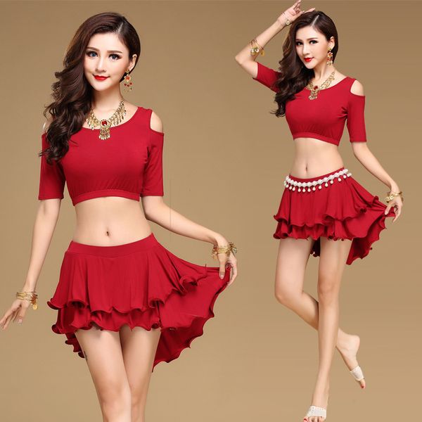 

3pcs/set belly dance costumes oriental dance suit bellydance costumes carnival #dp0146, Black;red
