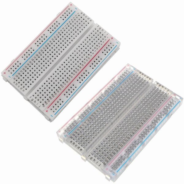 

breadboard protoboard for arduino uno universal solderless breadboard power 400tie-points prototype board 8.5*5.5cm electronics