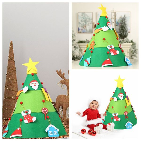 

cone shape 3d diy christmas tree kit with hanging ornaments for kids toddler friendly xmas gifts