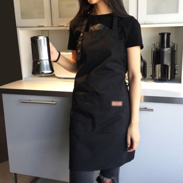 

plain apron chef catering butcher cooking workwear overall cotton aprons canvas