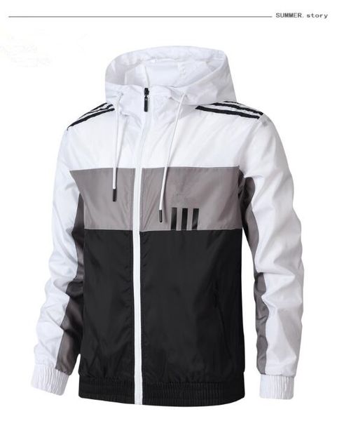 

2018 fashion new black long sleeve men jacket coat autumn sports outdoor windrunner with zipper windcheater men clothing plus size uryfnc, Black;brown