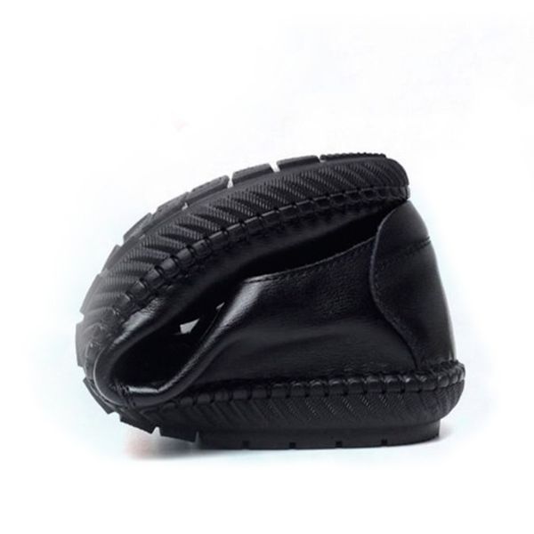 

athletic mens autumn 2019 new korean version of the trend of a pedal shoes men soft bottom business leather men's shoes, Black