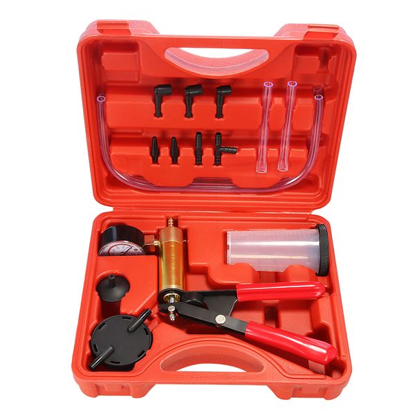

tlxc hand held diy brake fluid bleeder tools vacuum pistol pump tester kit aluminum pump body pressure vacuum gauge tool kits