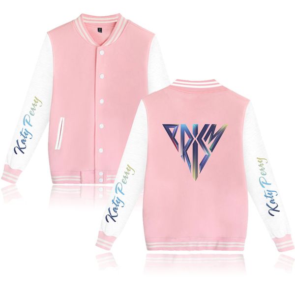 

new katy perry pink jacket men/women 2019 print artist katy perry jacket hip hop rock style baseball, Black;brown