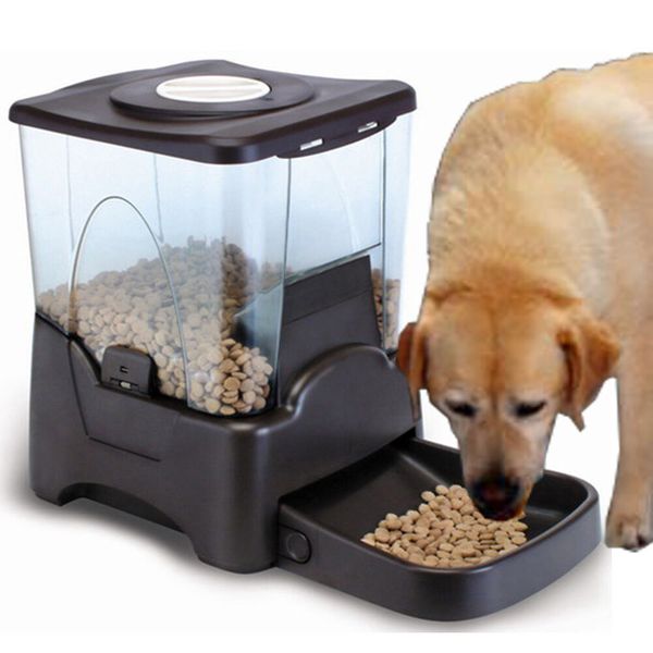 

10l lcd display programmable portion contro automatic pet food feeder