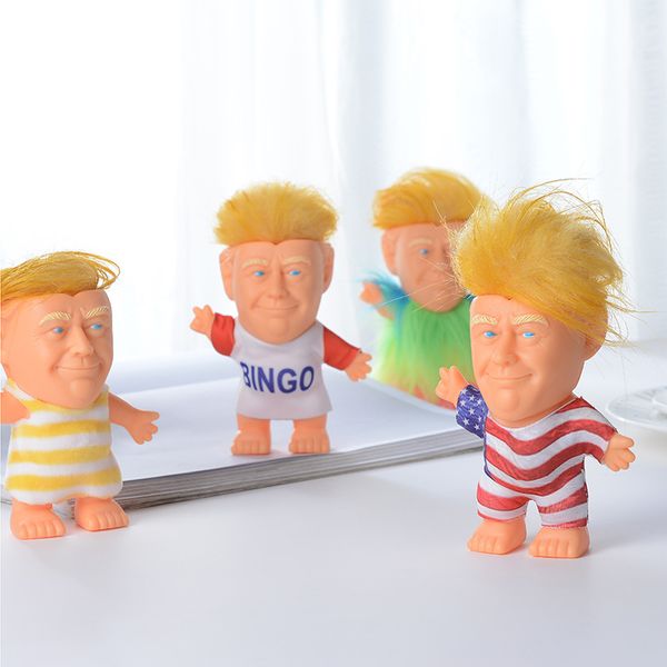 Yellow Long Hair Troll Dolls Spoof President United States Many
