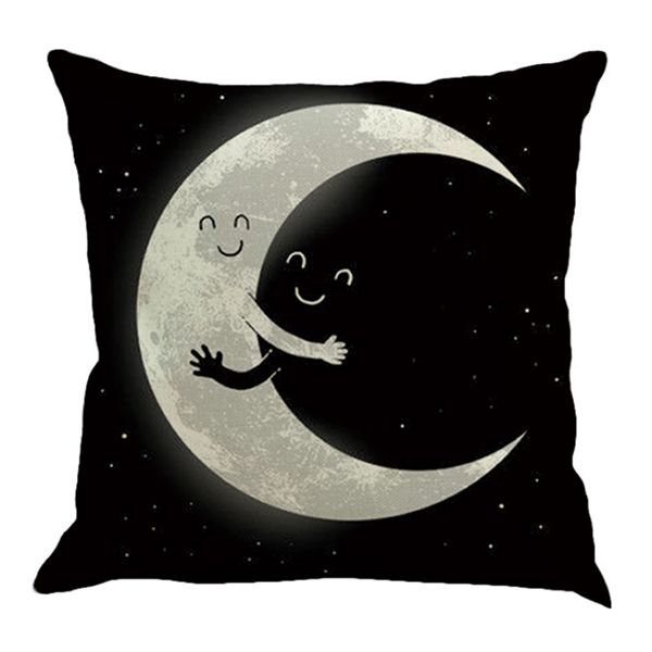 

black and white moon hugs pattern pillowcase sofa sets pillow case