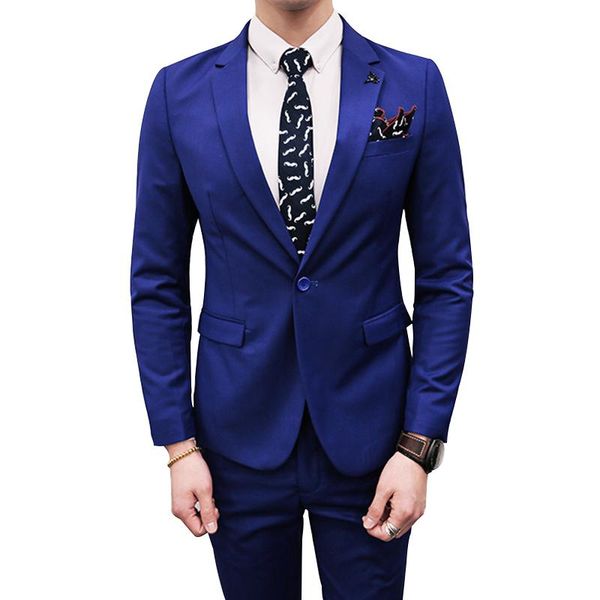 

топы + брюки) 2018 новый мужской костюм комплект из двух частей мужской тонкий бизнес повседневная полиэстер дышащая удобная рабочая одежда, White;black