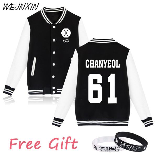 

wejnxin kpop exo руно hoodies женщины осень зима женщин вскользь с длинным рукавом толстовка harajuku exo поклонниц sudadera, Black