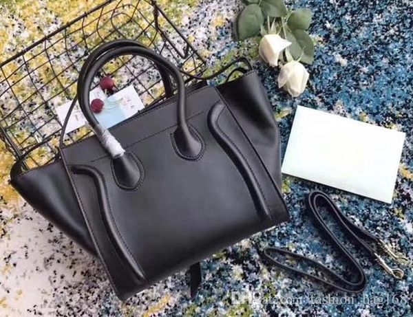 

мода классический дизайнер женщины trapze tote улыбка сумки коровья кожа натуральная кожа плечевой ремень летучая мышь сумка клатч сумка cro