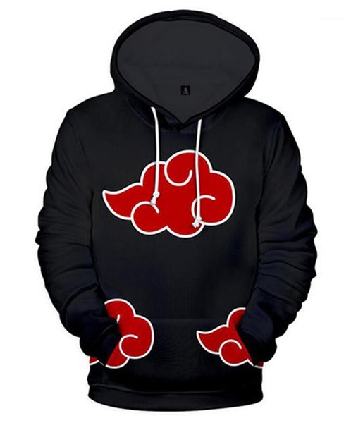 

naruto 3d print hoodies men women casual spring autumn sweatshirts fashion designer crew neck mens clothing 2020, Black