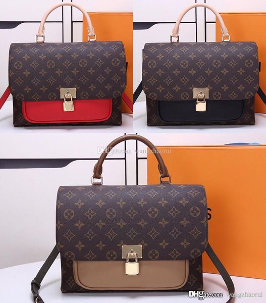 

3a quality female marignan messenger bags m44259 shoulder handbags m44257 canvas messenger bag woman leather crossbody bag m44286 with box