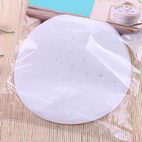 

50 / 100шт bamboo корзины пароход бумаги кухня готовим bamboo steamer дим бумаги под паровой mat круглый антипригарным пароход новый