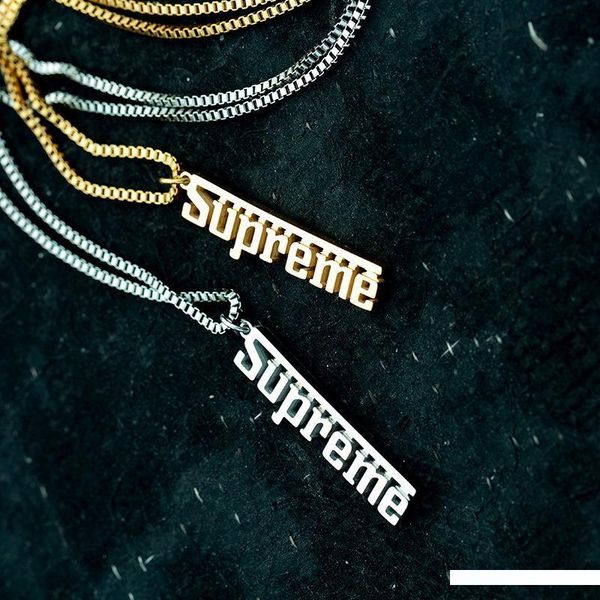 

a large number of spot hip hop titanium steel pendant necklace necklace does not fade statement necklace jewelry wholesale, Silver