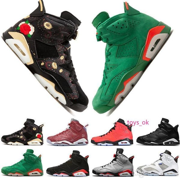 

sale bred 2019 vi 6 6s mens basketball shoes infrared 23 3m reflective tinker gatorade green oreo men sports sneakers designer trainers