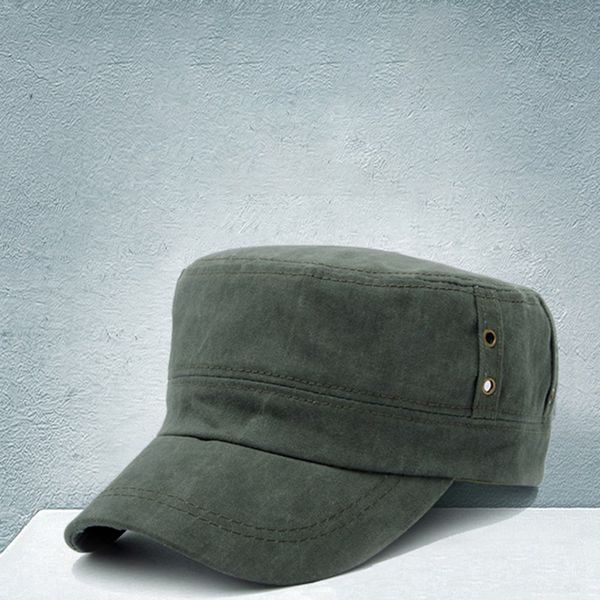 

2019 fashion button flat cap for men women cotton classic vintage military hats air eye german snapback sun hat, Blue;gray