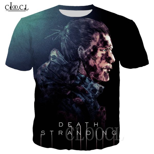 

2020 summer game death stranding t-shirt 3d printed short sleeves tee shirts homme pullover fashion men women plus size, White;black