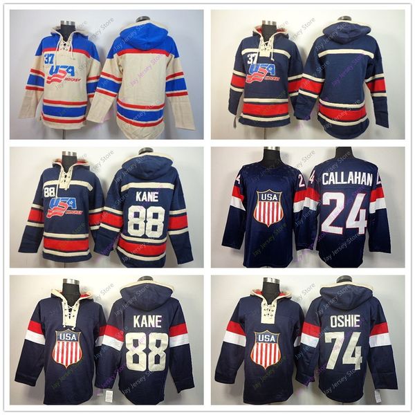 

USA Team Ice Hockey Hoodies Patrick Kane Zach Parise Ryan Kesler Suter James van Riemsdyk Ryan Callahan Ryan McDonagh Jonathan Quick Miller