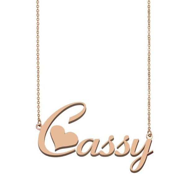 

cassy name necklacefriends birthday wedding christmas mother days gift, Silver