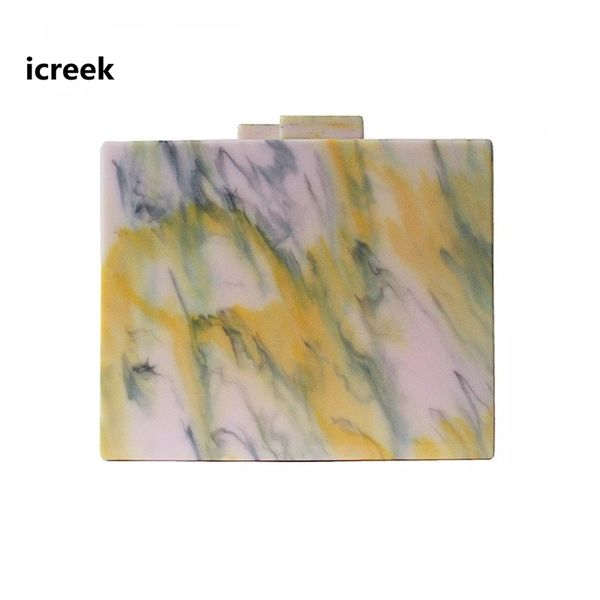 

new wallet fashion women cute bag acrylic pink yellow dinner handbag woman wedding evening bag trendy party box clutch purse