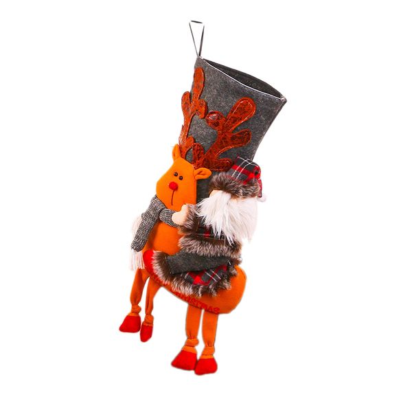 

christmas socks decoration christmas tree pendant candy gift bag large cute cartoon riding deer socks