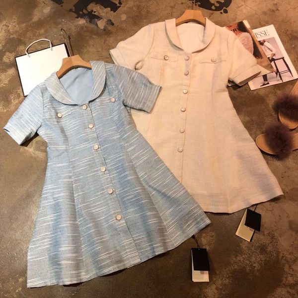 

womens designer dress women luxury dress summer dresses fashion refreshing style womens skirt clothes 2020 white blue colors brands fen, Black;gray