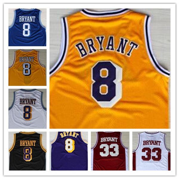 

ncaa men kobe bryant baseball jerseys #24 kobe #8 bryant #33 all stitched logo size s-xxl, Black;red