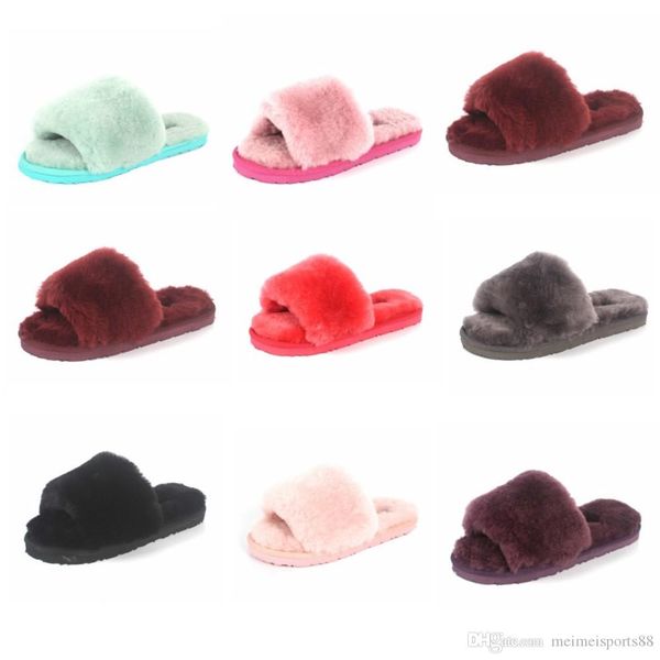 

fenty rihanna shoe womens slippers indoor sandals girls new colors fashion scuffs pink black white grey fur slides without box high quality