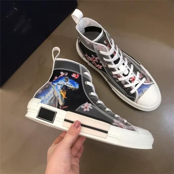 

b23 oblique high low sneakers obliques technical leather 19ss flowers technical outdoor casual shoes technical leather shoes