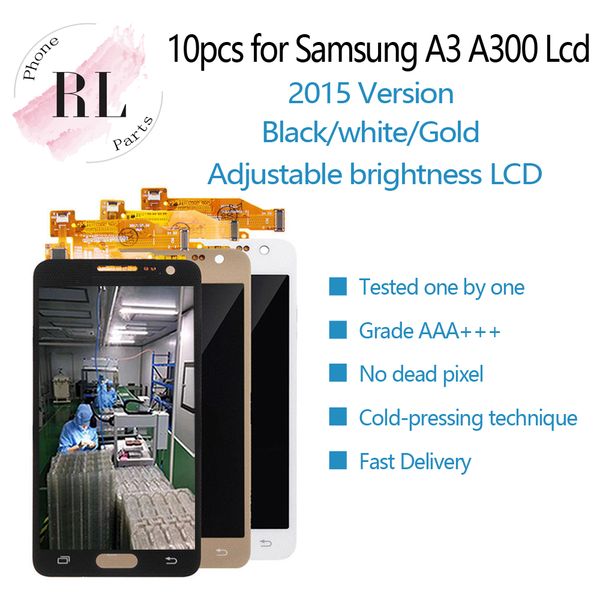 

10 шт. регулируемая яркость жк-дисплей для samsung galaxy a3 2015 a300 a300f a300m жк-дисплей с сенсорным экраном дигитайзер ассамблеи