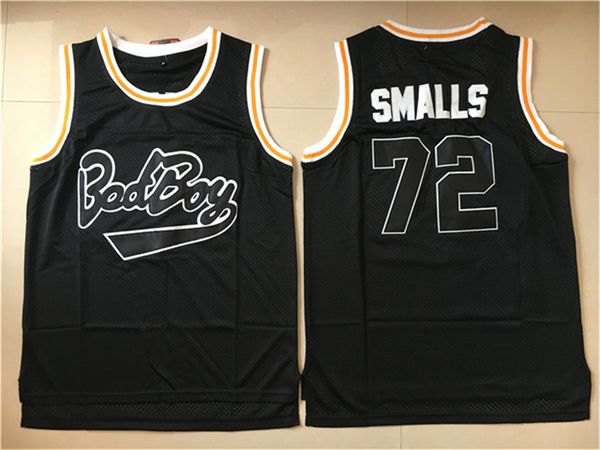 

badboy #72 biggie smalls basketball jersey - black
