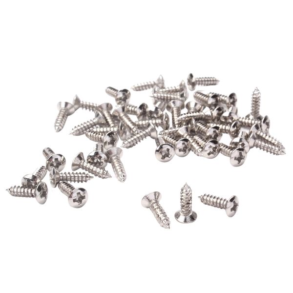 

pack of 100 guitar pickguard mount screws 3x12mm silver