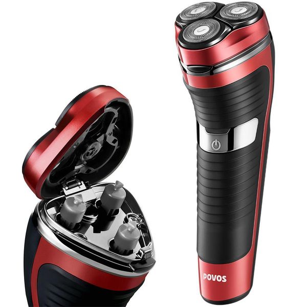 

men portable rechargeable 3 cutter head &gt;35min appliances electric shaver electric dry and wet dual use razor