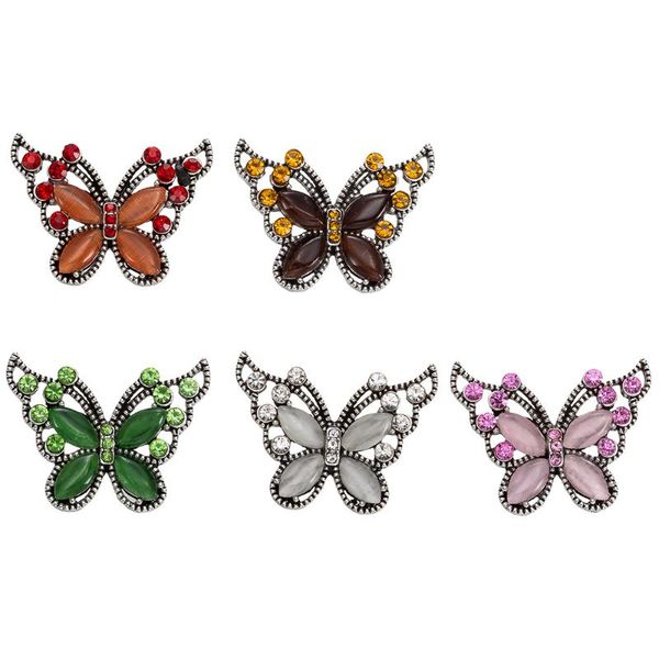 

20pcs new butterfly metal snap button jewelry 18mm snap buttons fit sracelet bangles button jewelry, Golden;silver