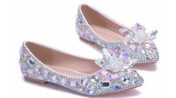 

women's shoes in spring and autumn flat bottom pointed end water drill@qwer324, Black