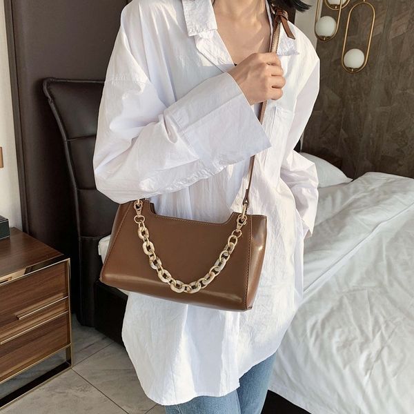 

2020 new ladies pu messenger bag korean fashion casual simple solid color retro large capacity women's underarm bag shoulder